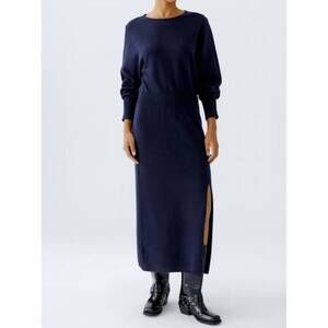 NEW OUI knitted sweater dress in dark blue